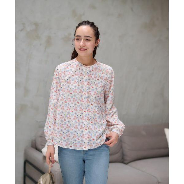 CARA O CRUZ / キャラ・オ・クルス 洗える フラワーブラウス【産地ナブル】 | CARA O CRUZ | 01