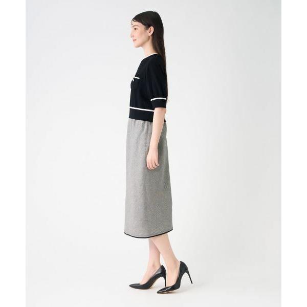 LANVIN COLLECTION - / ランバン 寄せあわせ ワンウェイリネンストレッチドレス