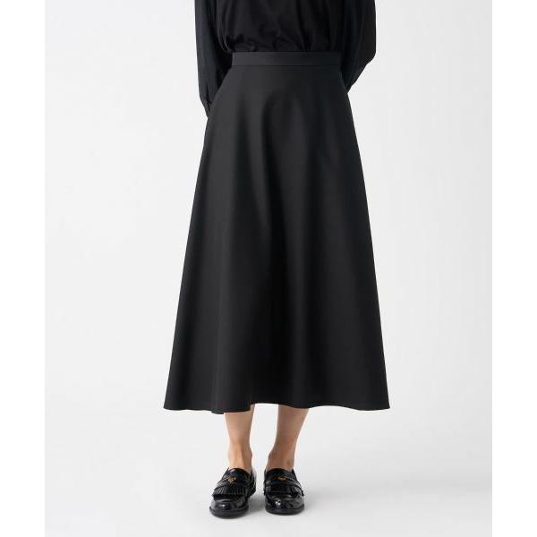 LANVIN COLLECTION / ランバン コレクション バックサテンアシンメトリーフレアスカートの画像