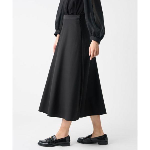 LANVIN COLLECTION / ランバン コレクション バックサテンアシンメトリーフレアスカートの画像
