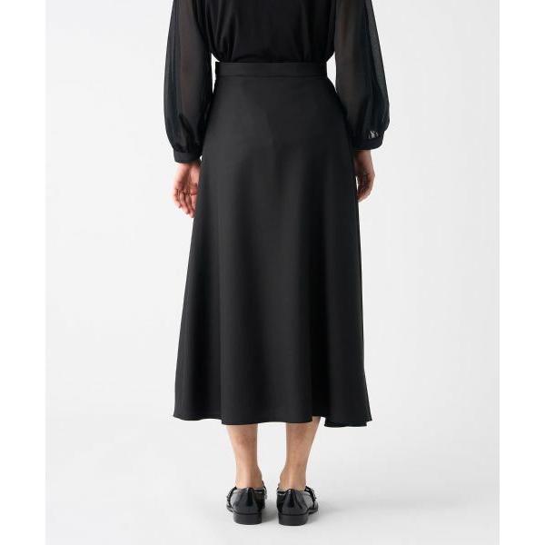 LANVIN COLLECTION / ランバン コレクション バックサテンアシンメトリーフレアスカートの画像