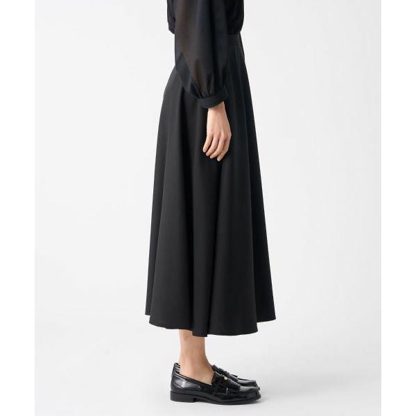 LANVIN COLLECTION / ランバン コレクション バックサテンアシンメトリーフレアスカートの画像