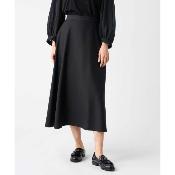 LANVIN COLLECTION / ランバン コレクション バックサテンアシンメトリーフレアスカートの画像
