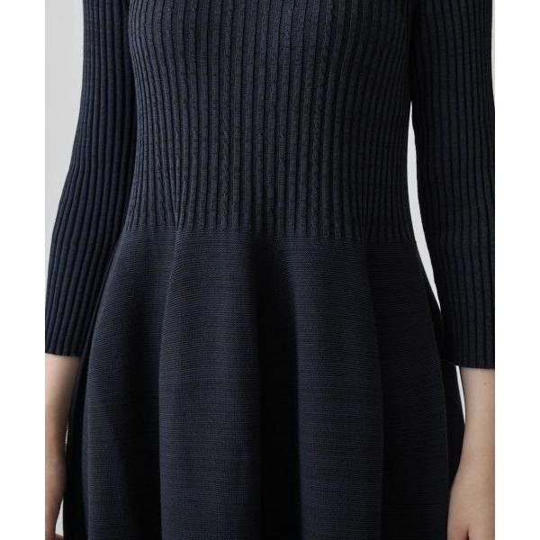 LANVIN COLLECTION / ランバン コレクション 12ゲージ リブケーブル ガーターホールワンピースの画像