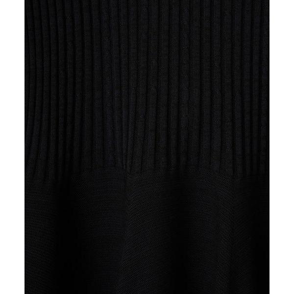 LANVIN COLLECTION / ランバン コレクション 12ゲージ リブケーブル ガーターホールワンピースの画像