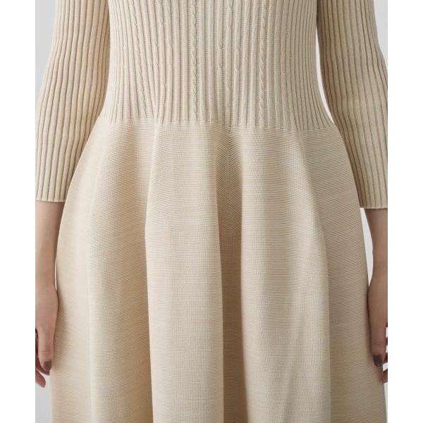 LANVIN COLLECTION / ランバン コレクション 12ゲージ リブケーブル ガーターホールワンピースの画像