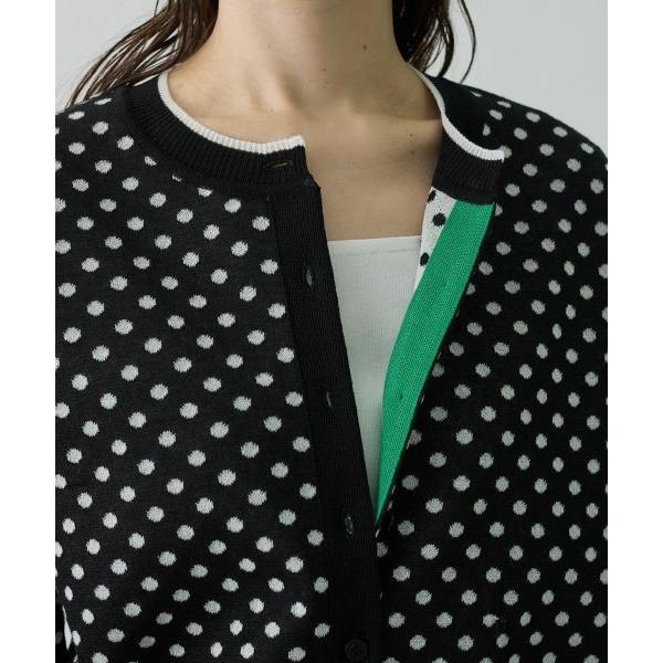 LANVIN COLLECTION / ランバン コレクション 16ゲージ袋ジャカードカーディガンの画像