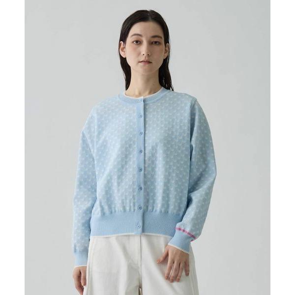 LANVIN COLLECTION / ランバン コレクション 16ゲージ袋ジャカードカーディガンの画像