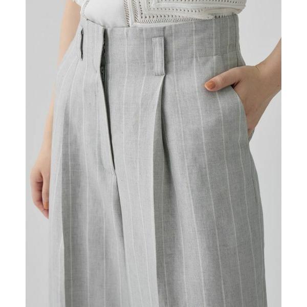 LANVIN COLLECTION / ランバン コレクション ストライプリネンウールパンツの画像