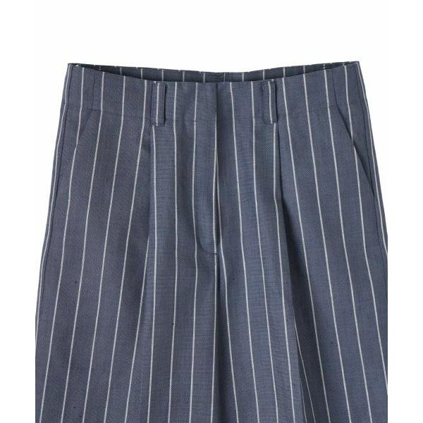 LANVIN COLLECTION / ランバン コレクション ストライプリネンウールパンツの画像