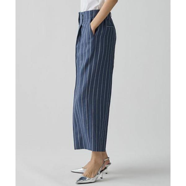 LANVIN COLLECTION / ランバン コレクション ストライプリネンウールパンツの画像