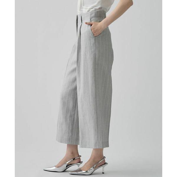 LANVIN COLLECTION / ランバン コレクション ストライプリネンウールパンツの画像