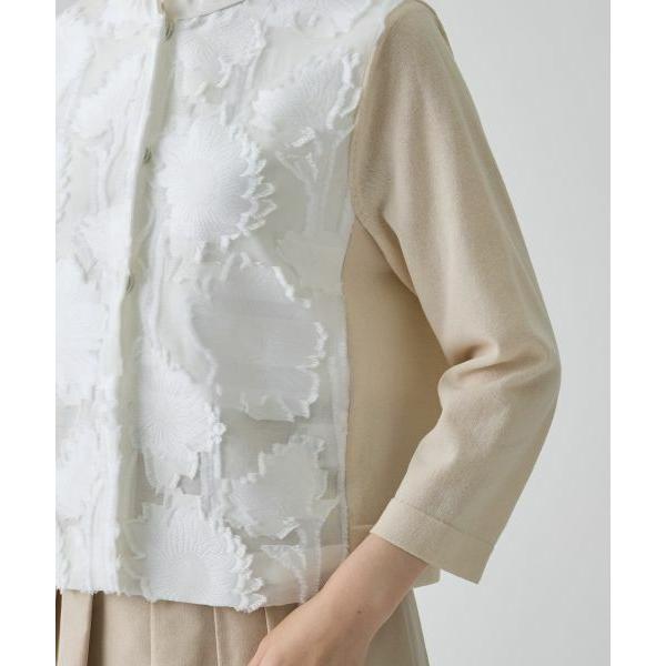 LANVIN COLLECTION / ランバン コレクション ひまわりジャカード・ニットカーディガンの画像