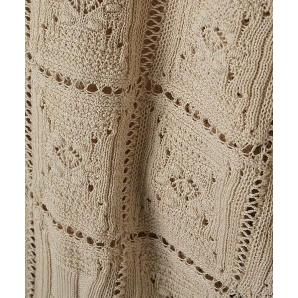 LANVIN COLLECTION / ランバン コレクション メッシュ&ポップコーン ロゴカーディガンの画像