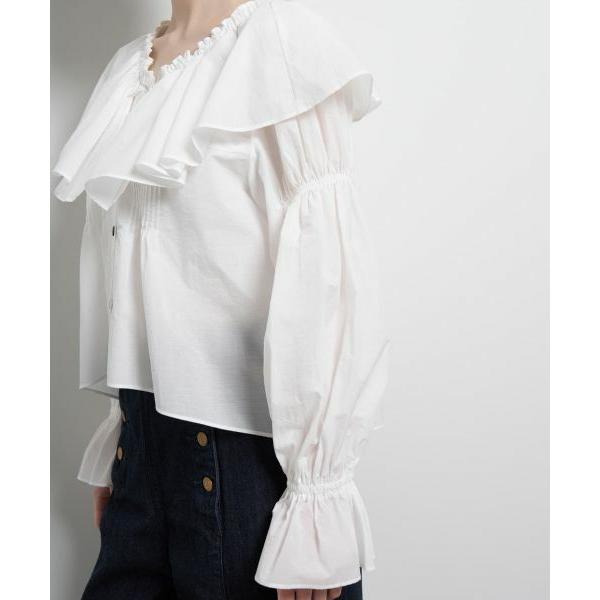 LANVIN en Bleu / ランバン オン ブルー ギャザーフリルブラウス