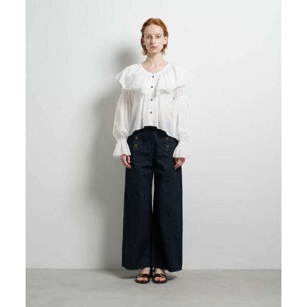 LANVIN en Bleu / ランバン オン ブルー ギャザーフリルブラウス