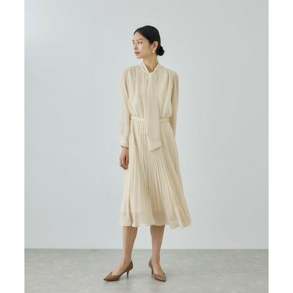ROPÉ ジョーゼットシフォンプリーツワンピース/26SS ROPE'（ロペ） ジョーゼットシフォンプリーツワンピース/26SS