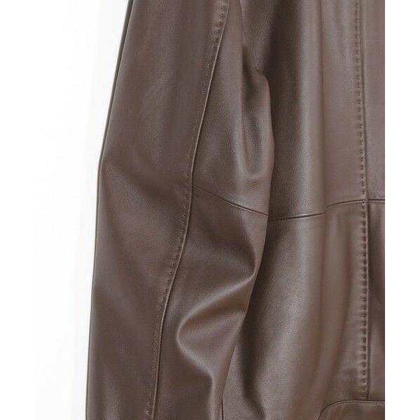 MEN'S BIGI / メンズビギ スタンドカラーシングルライダース シープレザージャケットの画像