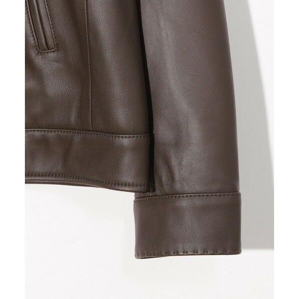 MEN'S BIGI / メンズビギ スタンドカラーシングルライダース シープレザージャケットの画像