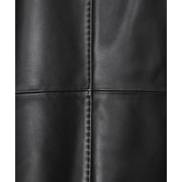 MEN'S BIGI / メンズビギ スタンドカラーシングルライダース シープレザージャケットの画像