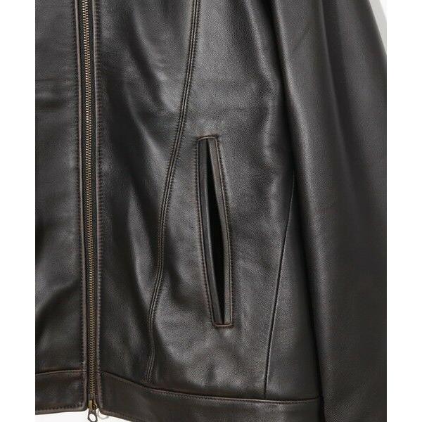 MEN'S BIGI（メンズビギ） スタンドカラーシングルライダース シープ