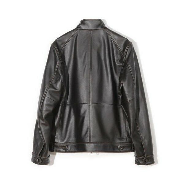 MEN'S BIGI（メンズビギ） スタンドカラーシングルライダース シープ