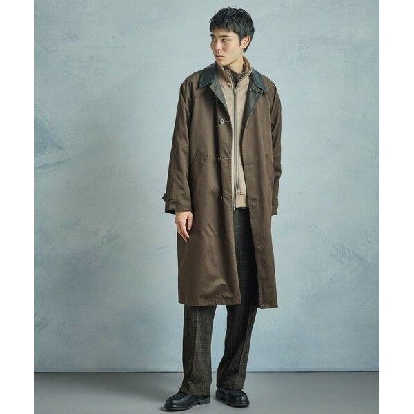 MEN'S BIGI / メンズビギ 【50th Anniv . 中田 慎介】 COTTON TWILL x WOOL HOUND'S TOOTH REVERSIBLE COATの画像