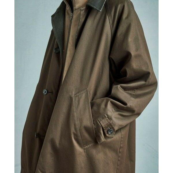 MEN'S BIGI / メンズビギ 【50th Anniv . 中田 慎介】 COTTON TWILL x WOOL HOUND'S TOOTH REVERSIBLE COATの画像