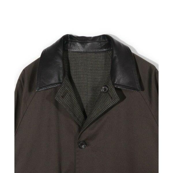 MEN'S BIGI / メンズビギ 【50th Anniv . 中田 慎介】 COTTON TWILL x WOOL HOUND'S TOOTH REVERSIBLE COATの画像