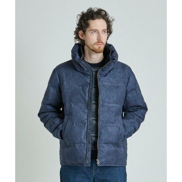 MEN'S BIGI（メンズビギ） スエード調ツイルプリントダウンジャケット
