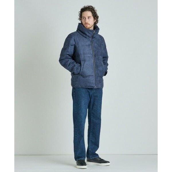 MEN'S BIGI（メンズビギ） スエード調ツイルプリントダウンジャケット