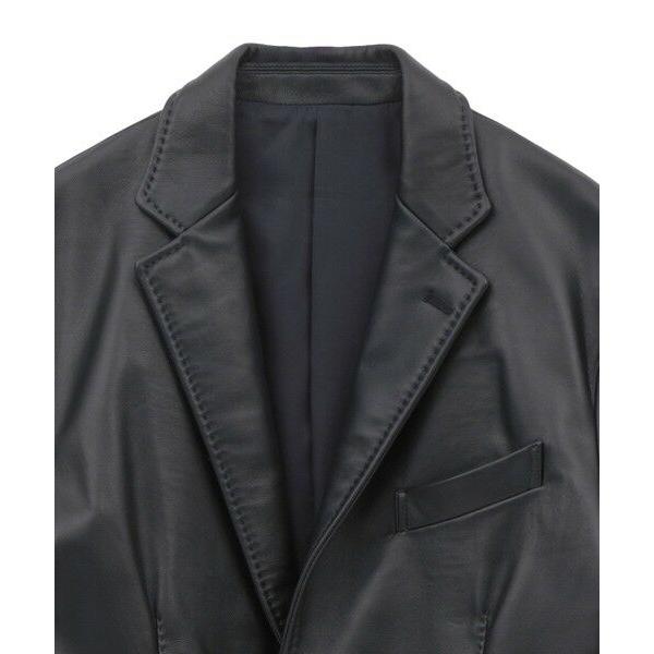 MEN'S BIGI / メンズビギ シープレザーテーラードジャケットの画像