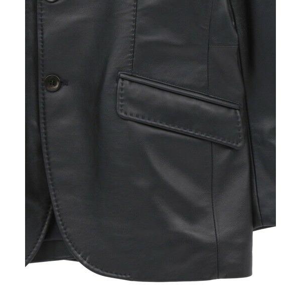 MEN'S BIGI / メンズビギ シープレザーテーラードジャケットの画像
