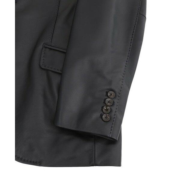 MEN'S BIGI / メンズビギ シープレザーテーラードジャケットの画像