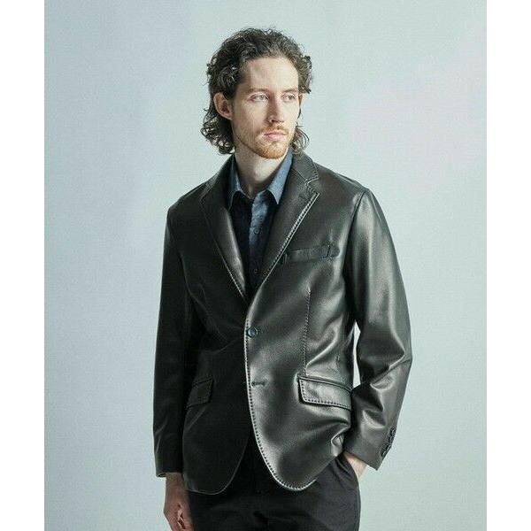 MEN'S BIGI / メンズビギ シープレザーテーラードジャケットの画像