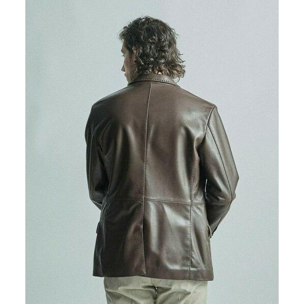 MEN'S BIGI / メンズビギ シープレザーテーラードジャケットの画像