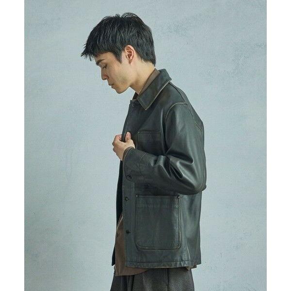 MEN'S BIGI / メンズビギ 【JAGROSE/ジャグロース】別注ラムレザーカバーオールの画像