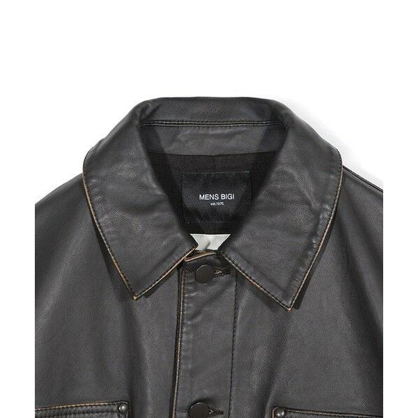 MEN'S BIGI / メンズビギ 【JAGROSE/ジャグロース】別注ラムレザーカバーオールの画像