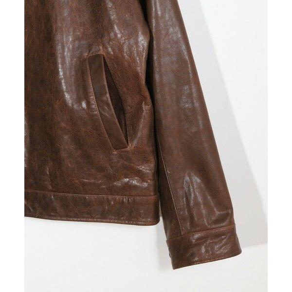 MEN'S BIGI / メンズビギ ゴートレザー ライダースブルゾンの画像