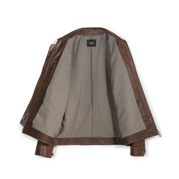 MEN'S BIGI / メンズビギ ゴートレザー ライダースブルゾンの画像