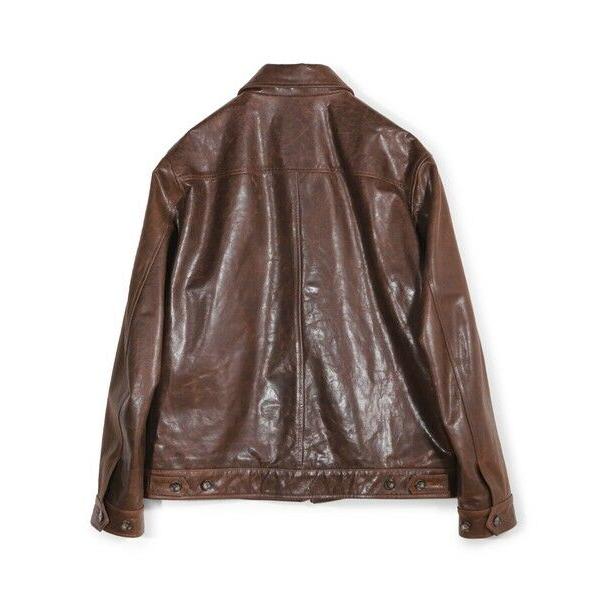 MEN'S BIGI / メンズビギ ゴートレザー ライダースブルゾンの画像