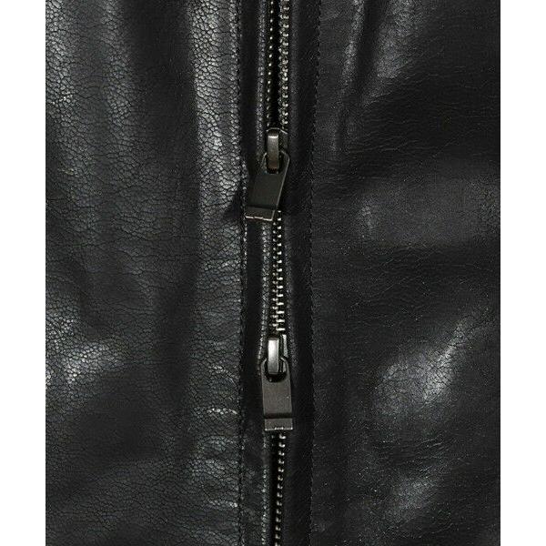 MEN'S BIGI / メンズビギ ゴートレザー ライダースブルゾンの画像