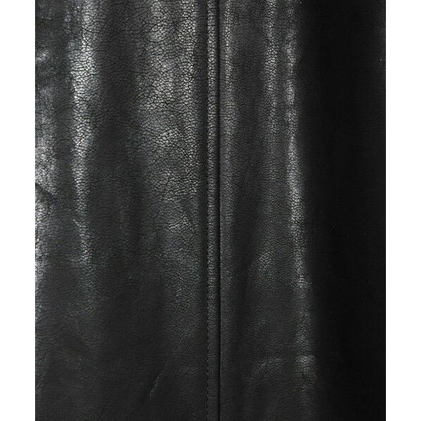 MEN'S BIGI / メンズビギ ゴートレザー ライダースブルゾンの画像