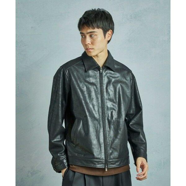 MEN'S BIGI / メンズビギ ゴートレザー ライダースブルゾンの画像