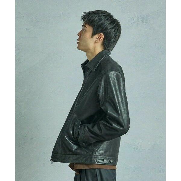 MEN'S BIGI / メンズビギ ゴートレザー ライダースブルゾンの画像