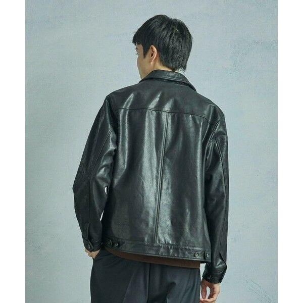 MEN'S BIGI / メンズビギ ゴートレザー ライダースブルゾンの画像