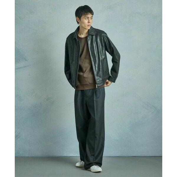 MEN'S BIGI / メンズビギ ゴートレザー ライダースブルゾンの画像