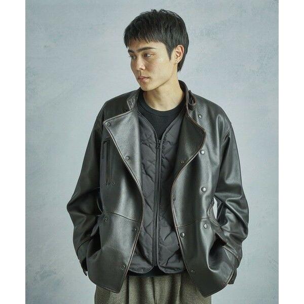 MEN'S BIGI / メンズビギ 【50th Anniv . 菊池武夫】AGED SHEEPSKIN LEATHER JACKETの画像