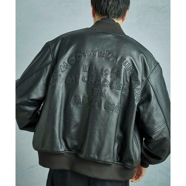 MEN'S BIGI / メンズビギ 【50th Anniv . 中田 慎介】 SHEEP LEATHER STADIUM JAMPERの画像