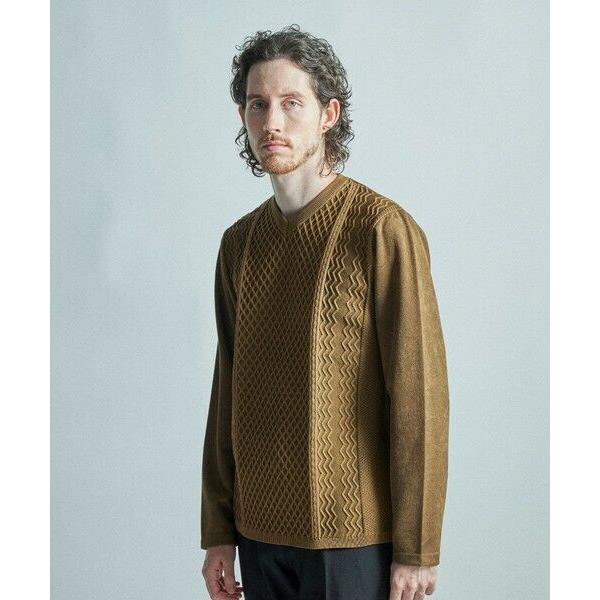 MEN'S BIGI（メンズビギ） ニットコンビ フェイクスエード長袖Tシャツ